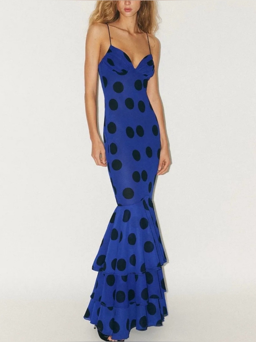 ZARA polka dot mermaid gown size XL